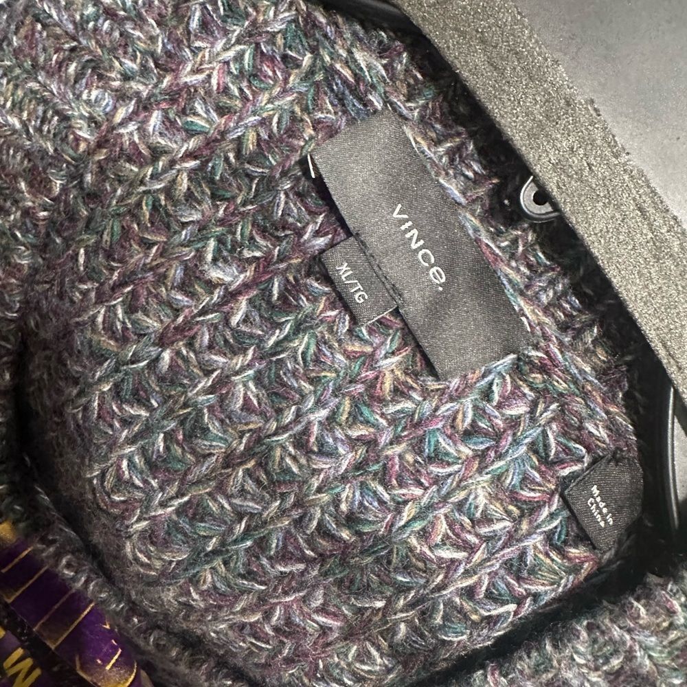 VINCE MARLED WAFFLE CREWNECK SWEATER - Picture 5 of 5